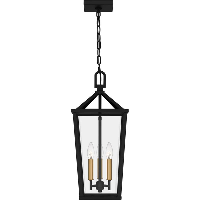 Hull 3-Light Matte Black Outdoor Hanging Lantern