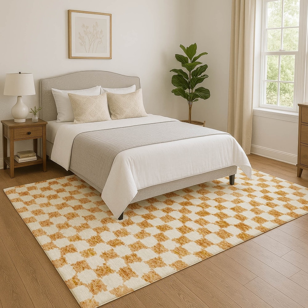 Premium Washable Super Soft Casual Checkered Mayfield Rug