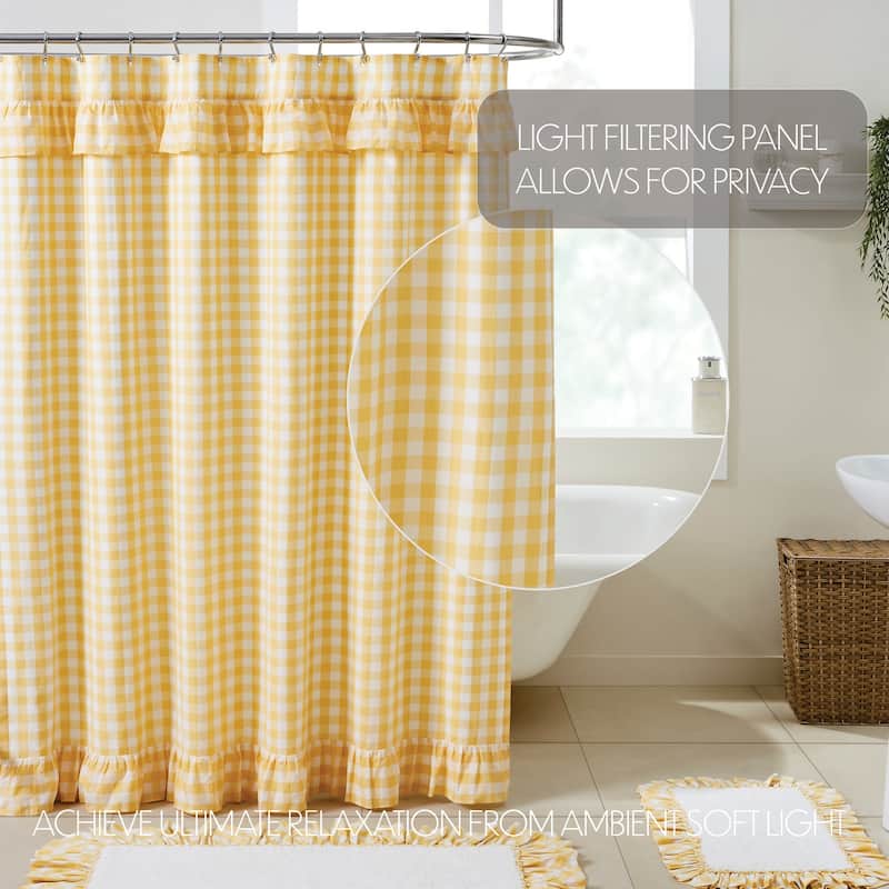 Annie Buffalo Check Ruffled Shower Curtain