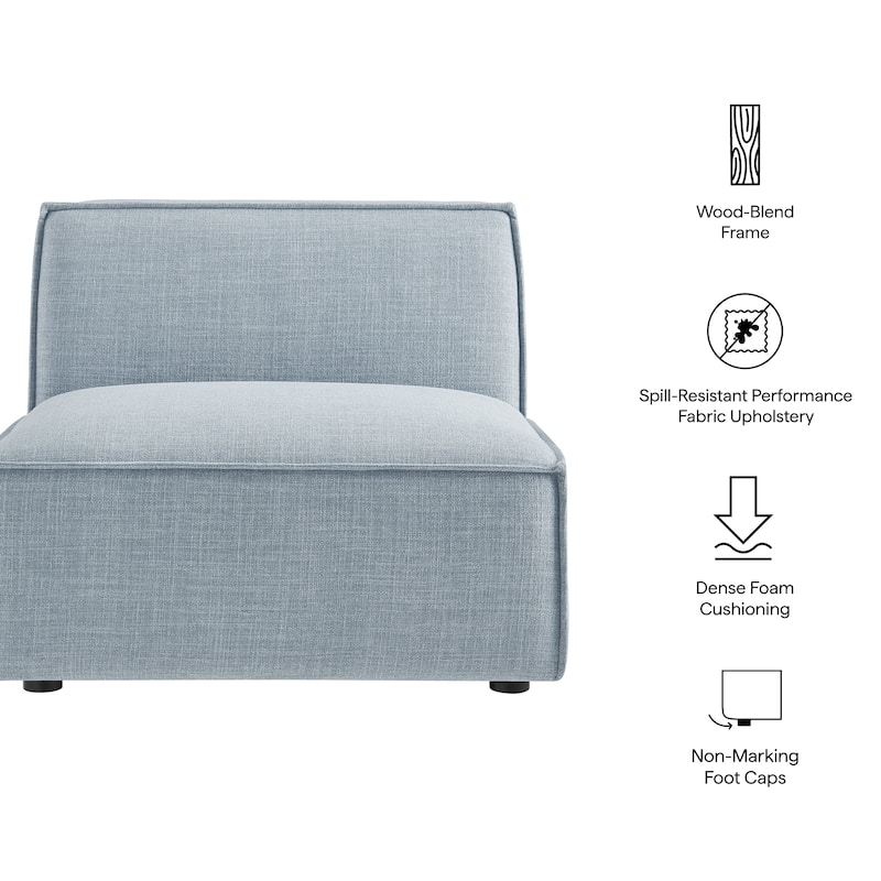 Restore Performance Fabric Upholstered Armless Modular Chair