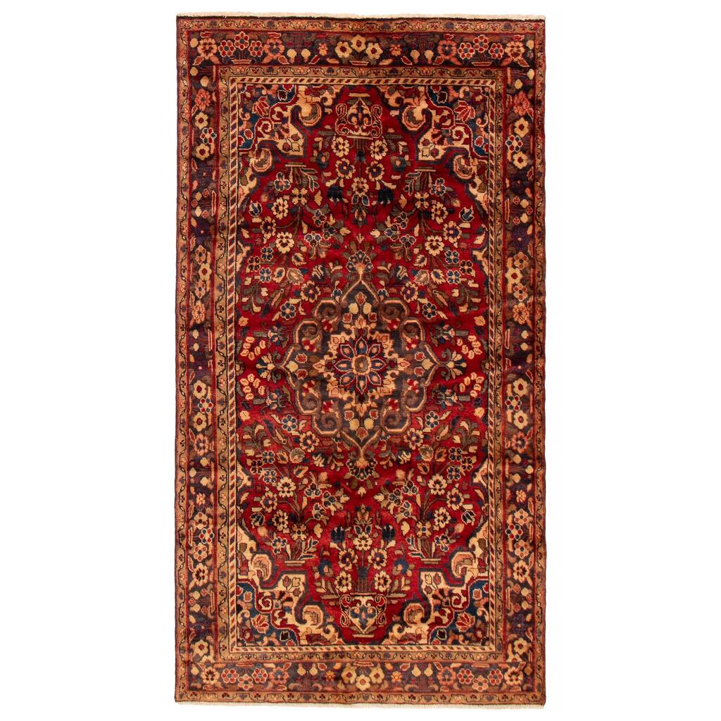ECARPETGALLERY Hand-knotted Anadol Red Wool Rug - 5'0 x 9'3