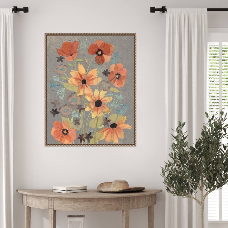 Offset Botanicals No. 2 by Grace Popp Framed Canvas Wall Art Print