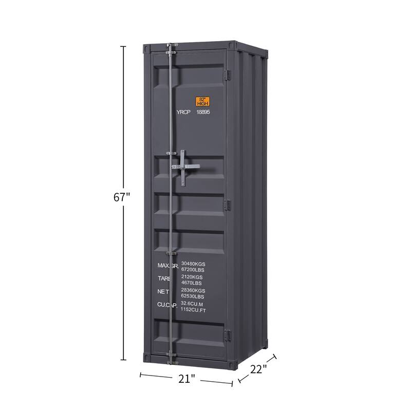 Metal Frame Wardrobe with Single Door
