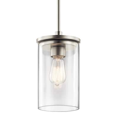 Kichler Crosby Single Light 6" Wide Mini Pendant with Clear Glass