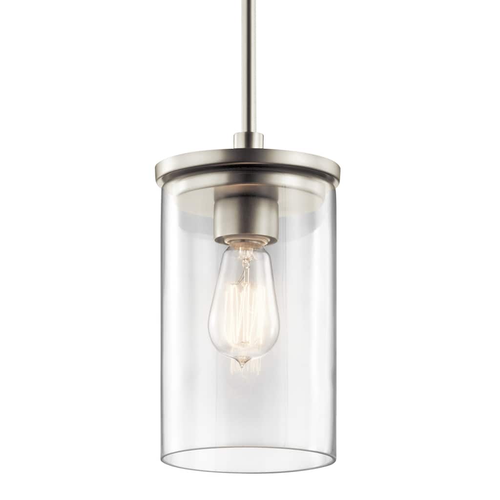 Kichler Crosby Single Light 6" Wide Mini Pendant with Clear Glass