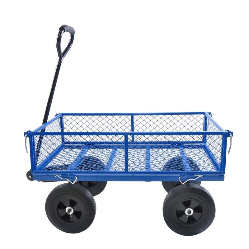 Anmytek Heavy Duty Steel Mesh Utility Wagon with Removable Sides 880 lbs Capacity Garden Cart