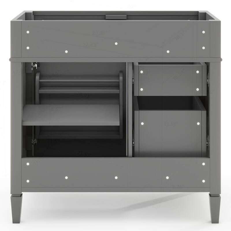 Modern Bathroom Vanity with Multiple Drawers