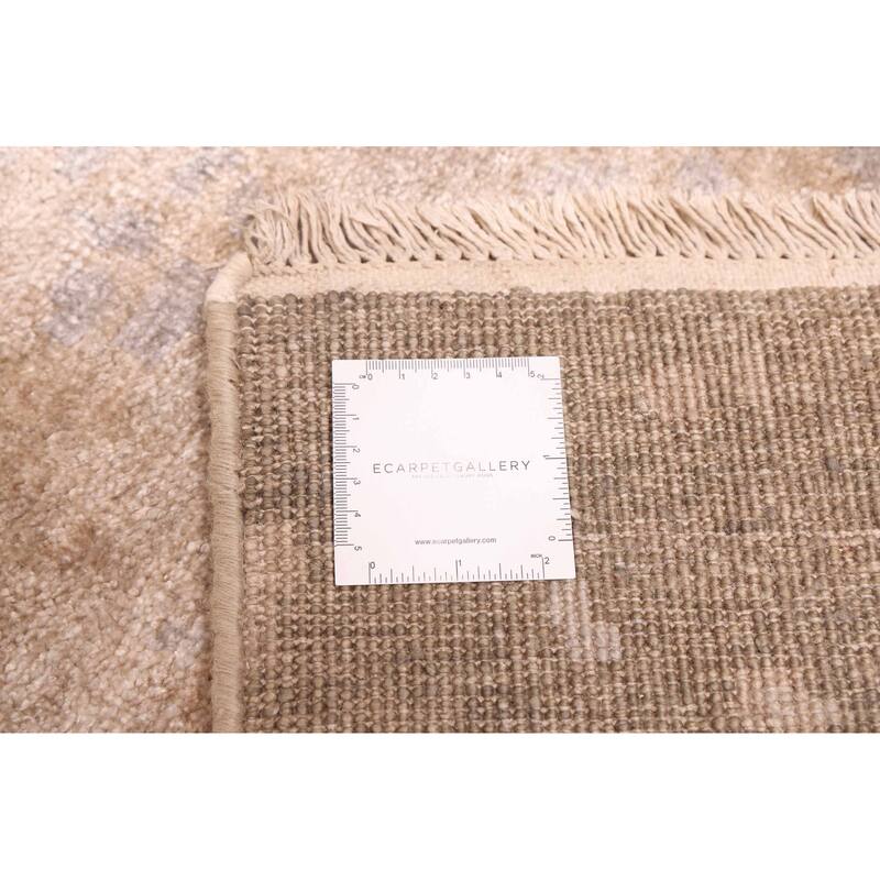 ECARPETGALLERY Hand-knotted Legacy Tan Silk Rug - 6'5 x 9'9