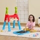 preview thumbnail 10 of 9, 2-in-1 Kids Art Easel Double-Sided Magnetic Whiteboard Chalkboard Rotating - Multi