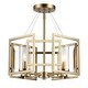 preview thumbnail 8 of 6, Golden Lighting Marco 4-light Semi-Flush Mount in Brushed Champagne Brass - Brushed Champagne Bronze - 4-Light Semi-flush