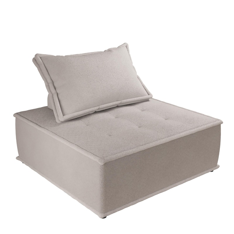 Avenue Greene Sonaly Upholstered Single Sofa Chair - Taupe Microfiber