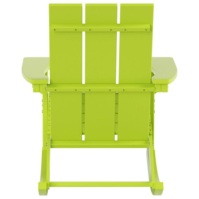 Shoreside Modern Eco-Friendly All Weather Poly Adirondack Rocking Chairs (Set of 2)
