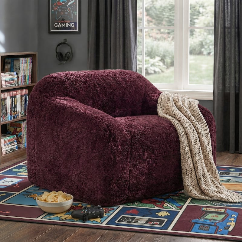 Furniture of America Phael Modern 42-inch Upholstered Foam Compressed Sofa Chair - Red Wine