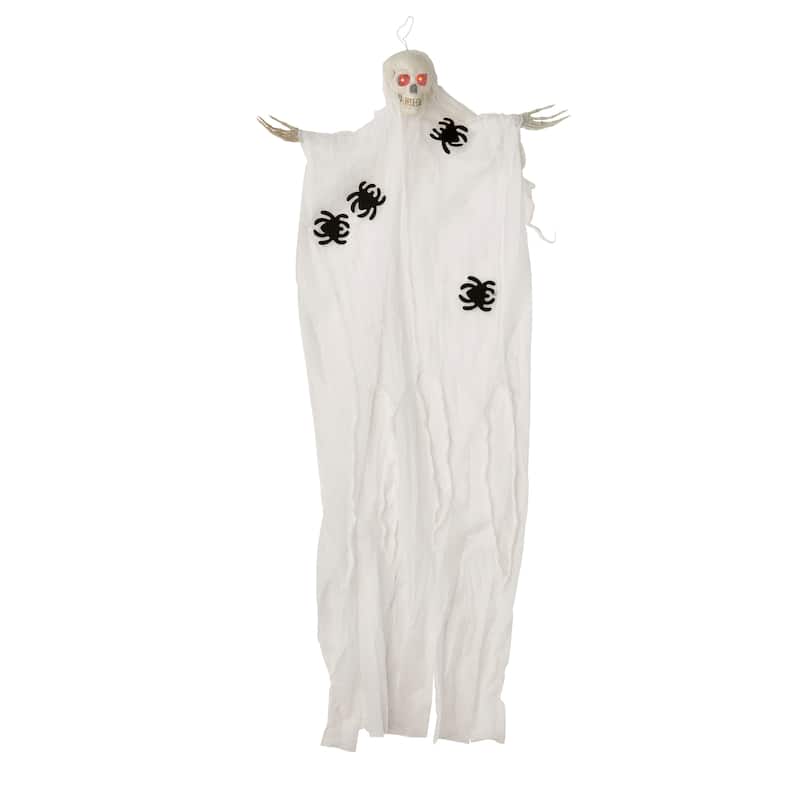 46" Hanging Light Up Ghost Skeleton w/ 4" Head
