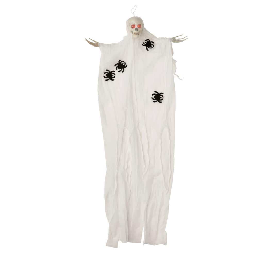 46" Hanging Light Up Ghost Skeleton w/ 4" Head