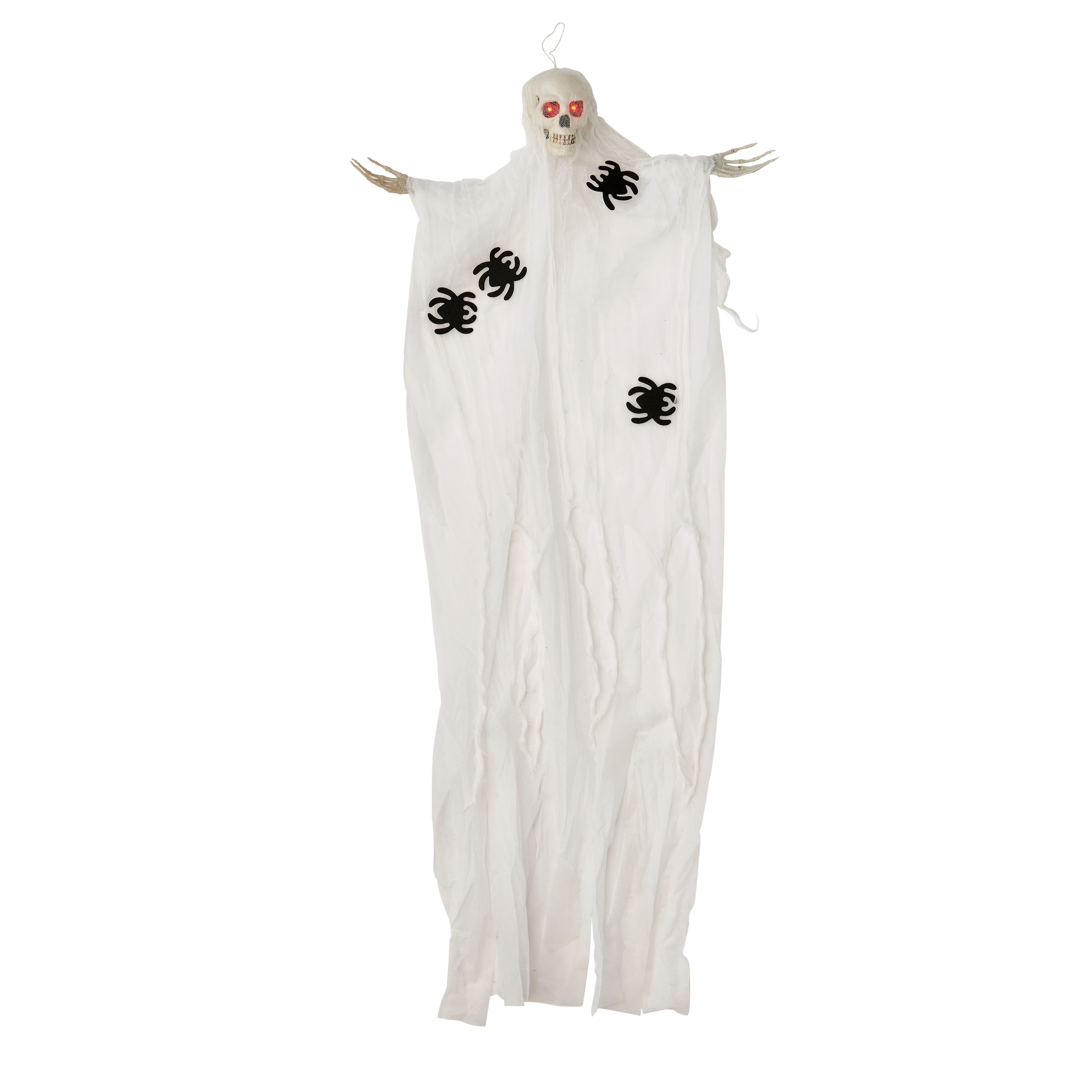 46" Hanging Light Up Ghost Skeleton w/ 4" Head