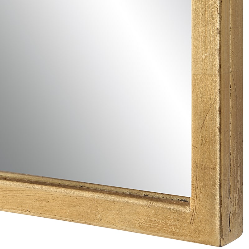 Porch & Den Gold Metal Concave Corner Wall Mirror