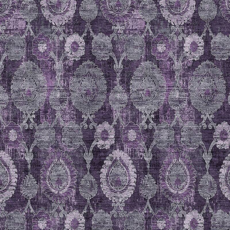 HomeRoots Damask Transitional Rectangle Outdoor Rug