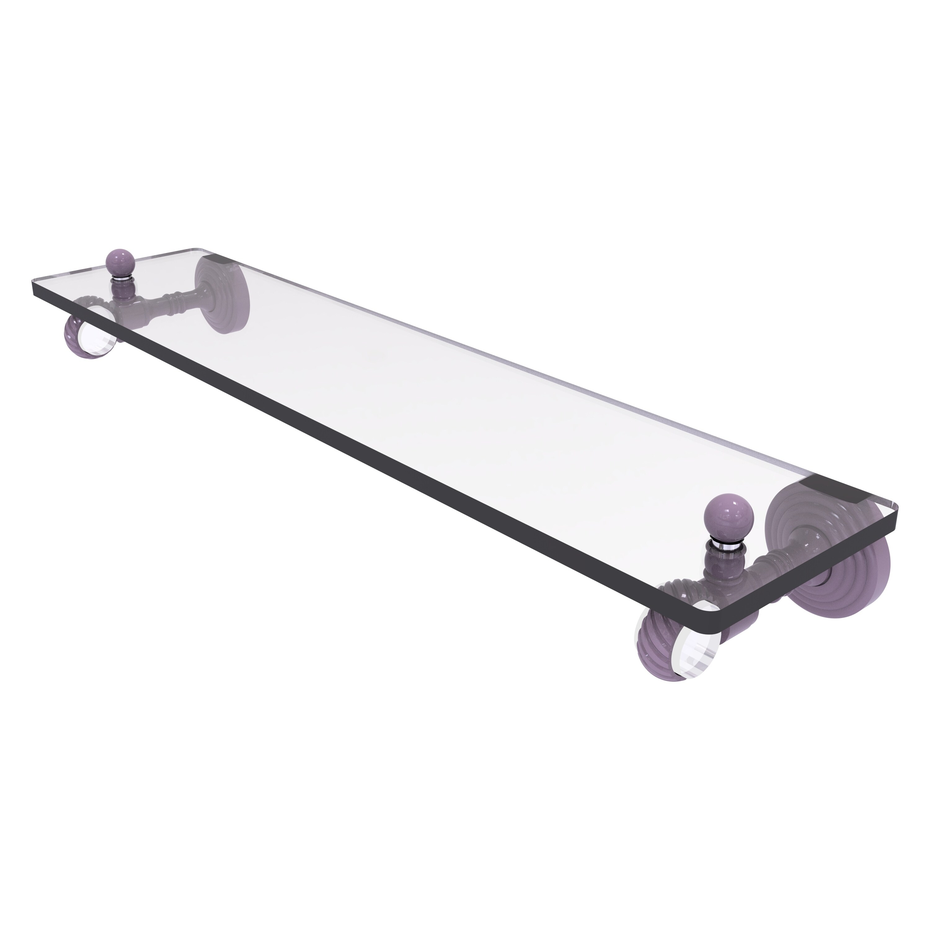 Allied Brass Pacific Grove Collection 16 Inch Glass Shelf with Twisted Accents