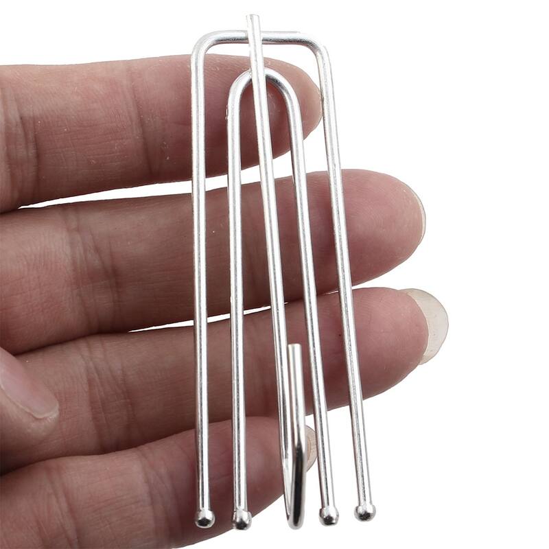 Bedroom Metal Window Drapes Curtain Hanging Hanger Hook Clip 7cm Length 20pcs - Silver Tone