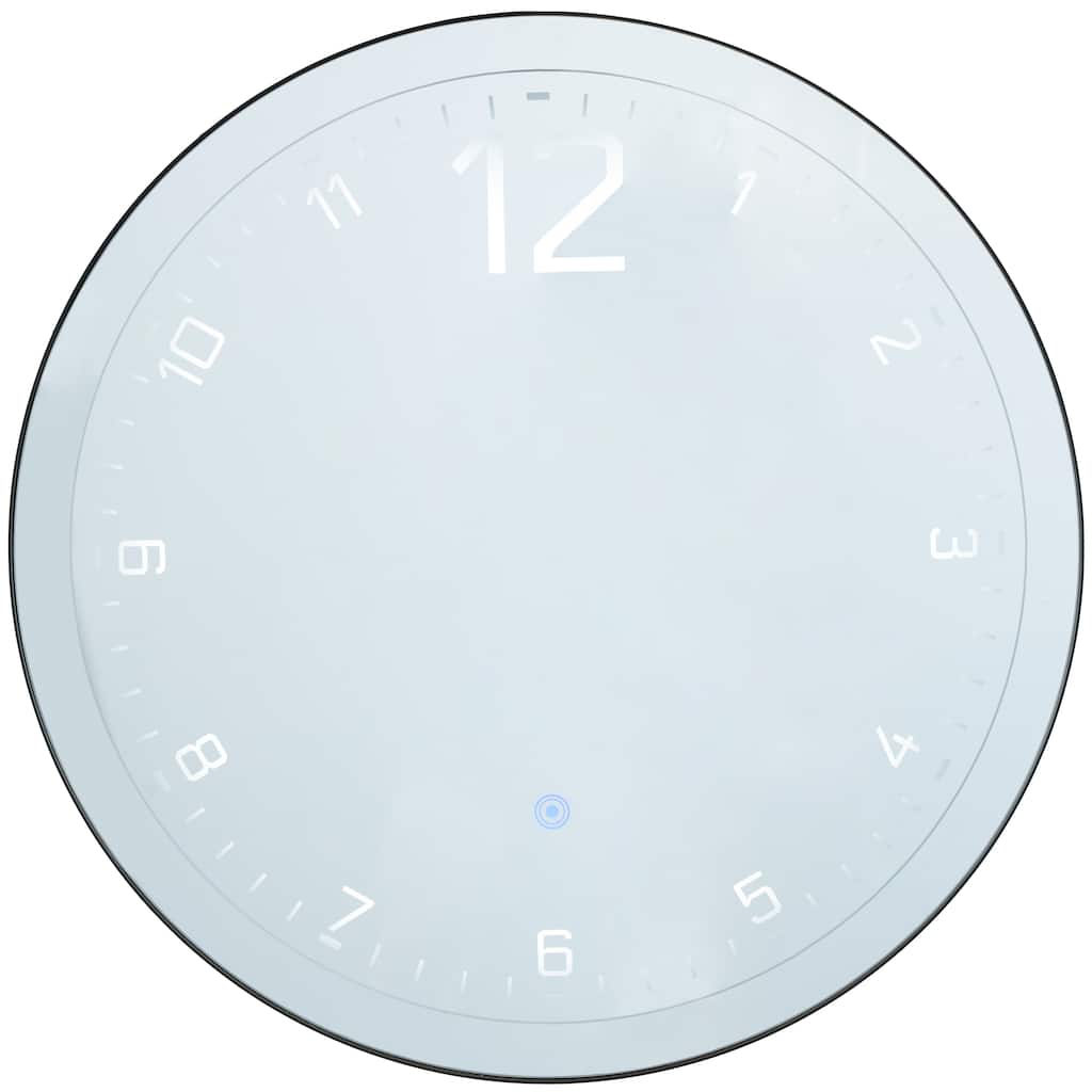 Glass LED Decorative Wall Clock with Black Frame - Multi Colored - Roche River Decor - 1"W x 24"L x 24"H