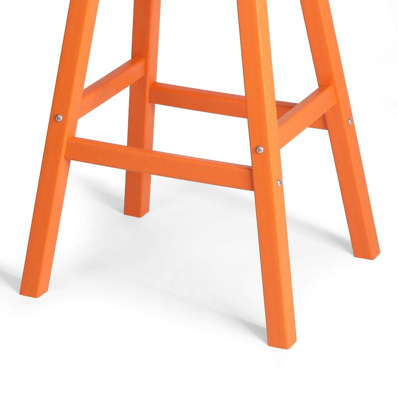 Laguna Hdpe All Weather Outdoor Patio 29" Saddle Seat Bar Stool (Set Of 3)