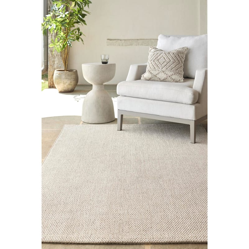 Becki Owens x Livabliss Birdie Neutral Outdoor Area Rug. - 1'11" x 2'11" - Off-White