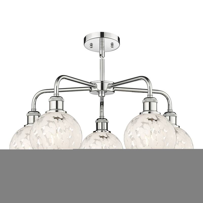 Innovations Lighting 516-5C-14-24-White Mouchette-Indoor Chandelier