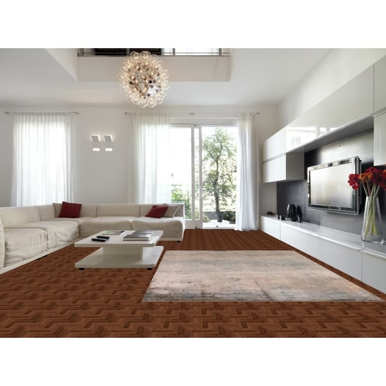 Abstract Modern Area Rug Handmade Contemporary Wool Carpet - 9'0" X 11'9"