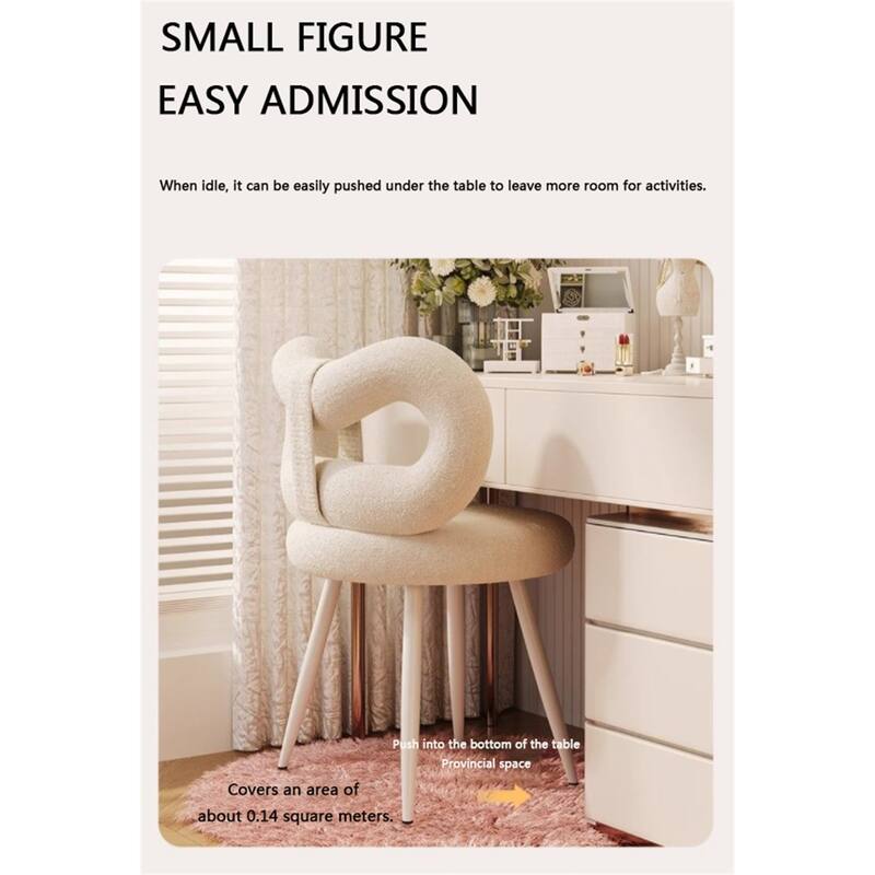 Ergonomic Bow Leisure Chair with High Resilience Sponge Cushion