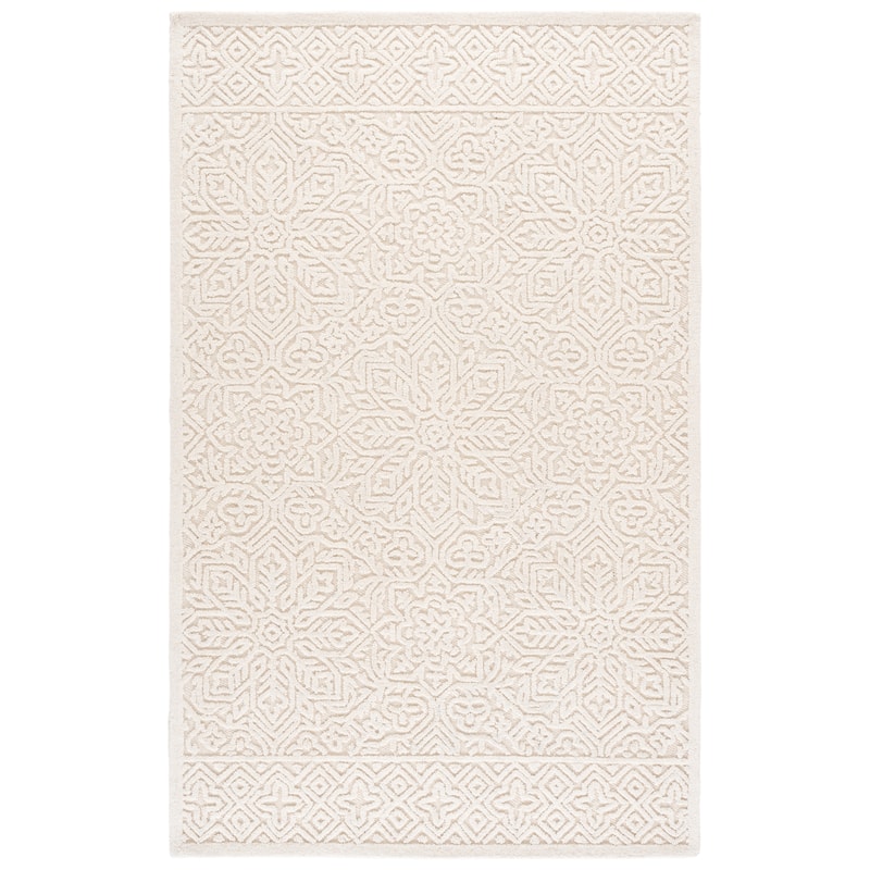 SAFAVIEH Handmade Textural Stefania Wool Rug - 5' x 8' - Ivory
