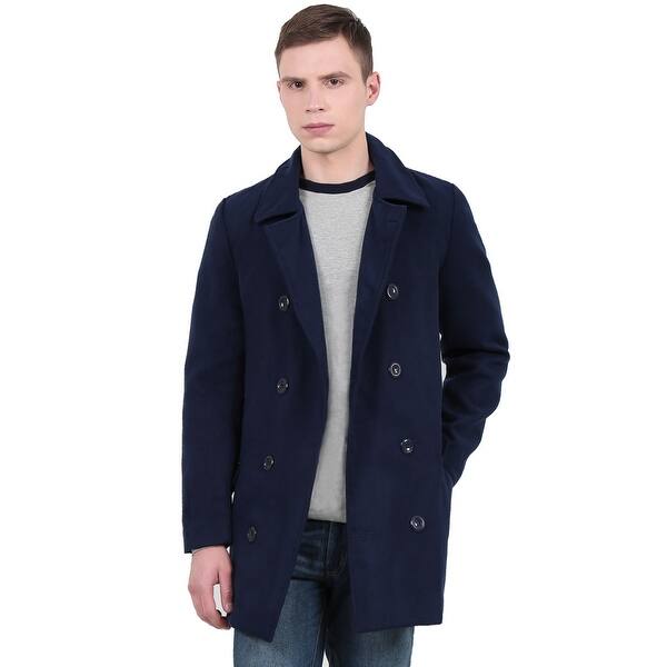 Shop Unique Bargains Men S Long Sleeve Turn Down Collar Double