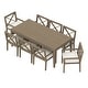 preview thumbnail 7 of 6, Northlake 9-Piece Outdoor Patio Teak Wood Dining Set