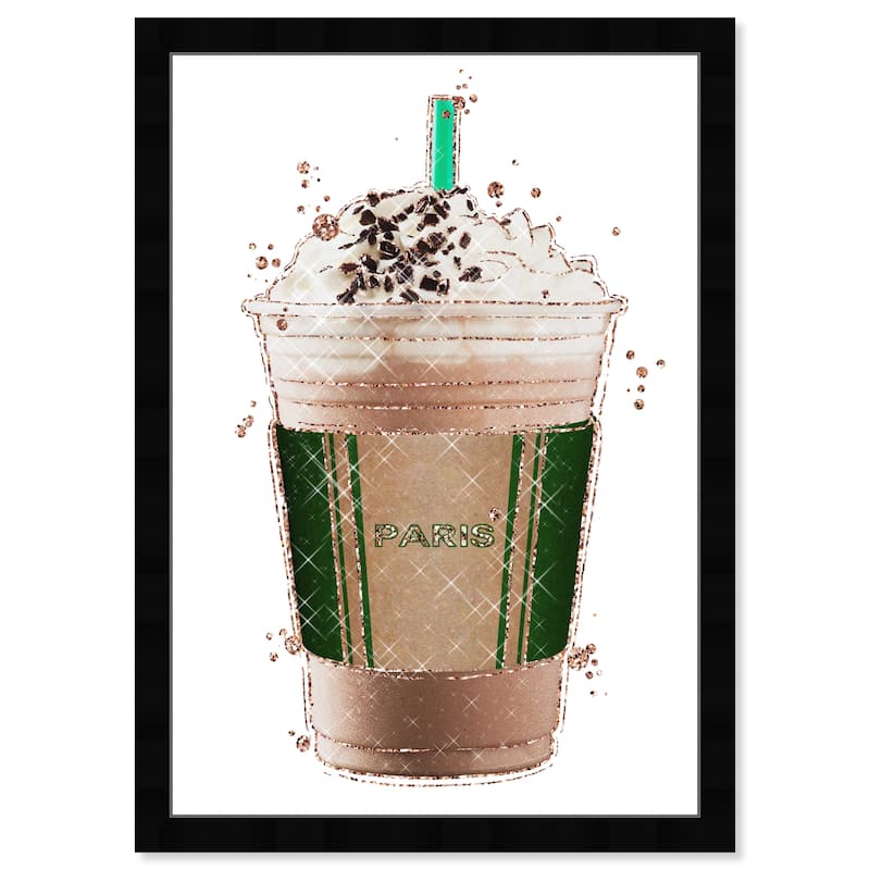 Wynwood Studio Prints Drinks and Spirits Paris Cafe Green and Glam Wall Art Canvas Print