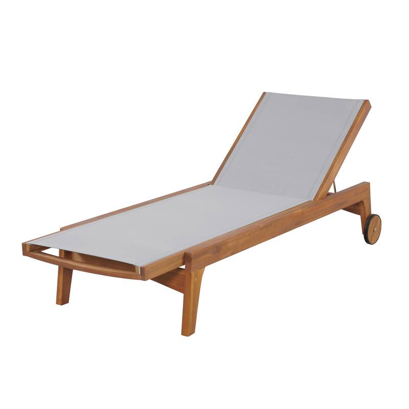 Christopher Knight Home - Orion Acacia Wood Outdoor Chaise Lounger