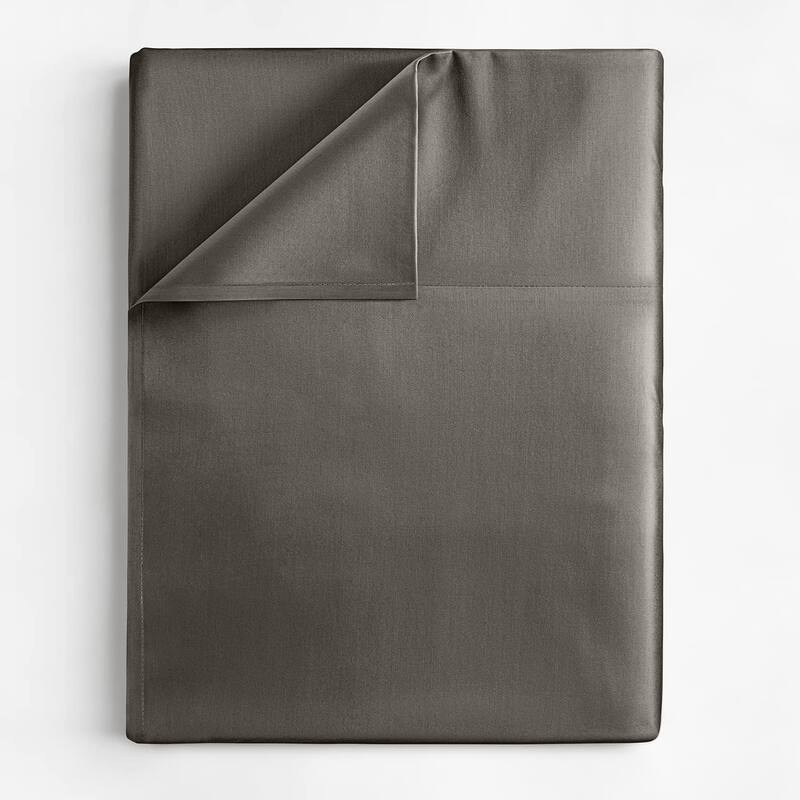 CGK Linens 100% Cotton 400 Thread Count Single Flat Sheet/ Top Bed Sheet - Dark Grey - California King