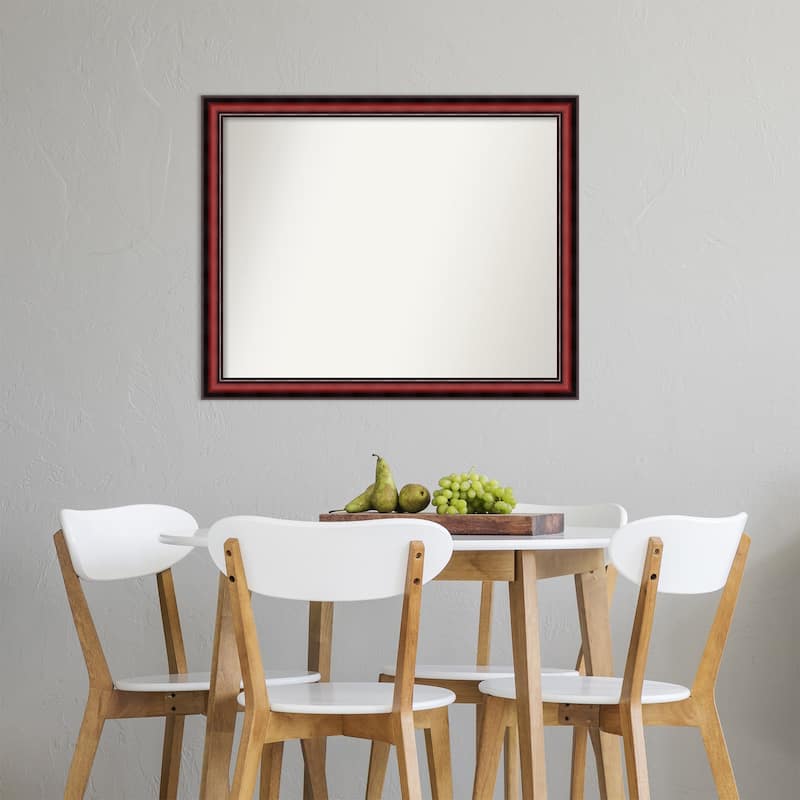 Non-Beveled Wood Wall Mirror - Rubino Cherry Scoop Frame