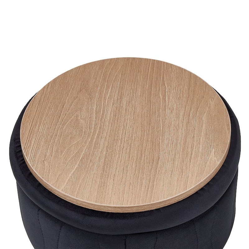 VECELO Multi-Functional Velvet Vanity Stool Chairs 18.5"H Tufted Small Stools with Metal Legs Modern Storage Footstool Ottomans