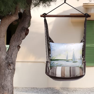 Magnolia Casual Swing Set 4 piece - Slate Gray Stripe w/ Sailboats