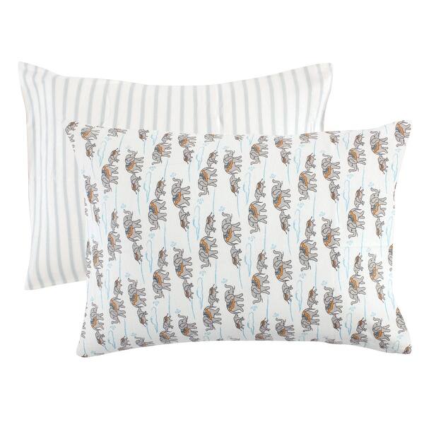 slide 1 of 1, Touched by Nature Baby Organic Cotton Toddler Pillowcase, Elephants, One Size - Elephants Elephants - One Size