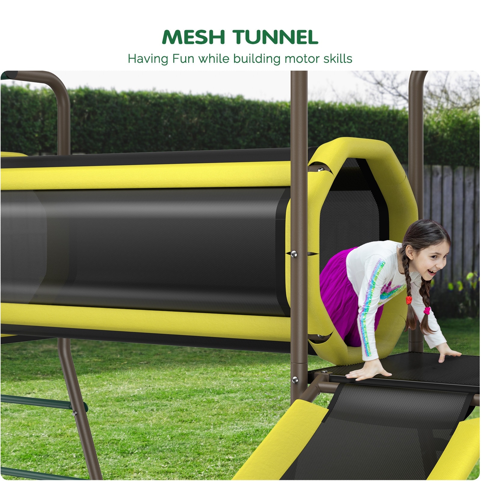ballaholic pick up playground tank サイズXL 660lbs 6-in-1 Swing Set with Slide,Crawl Tunnel and Monkey Bars