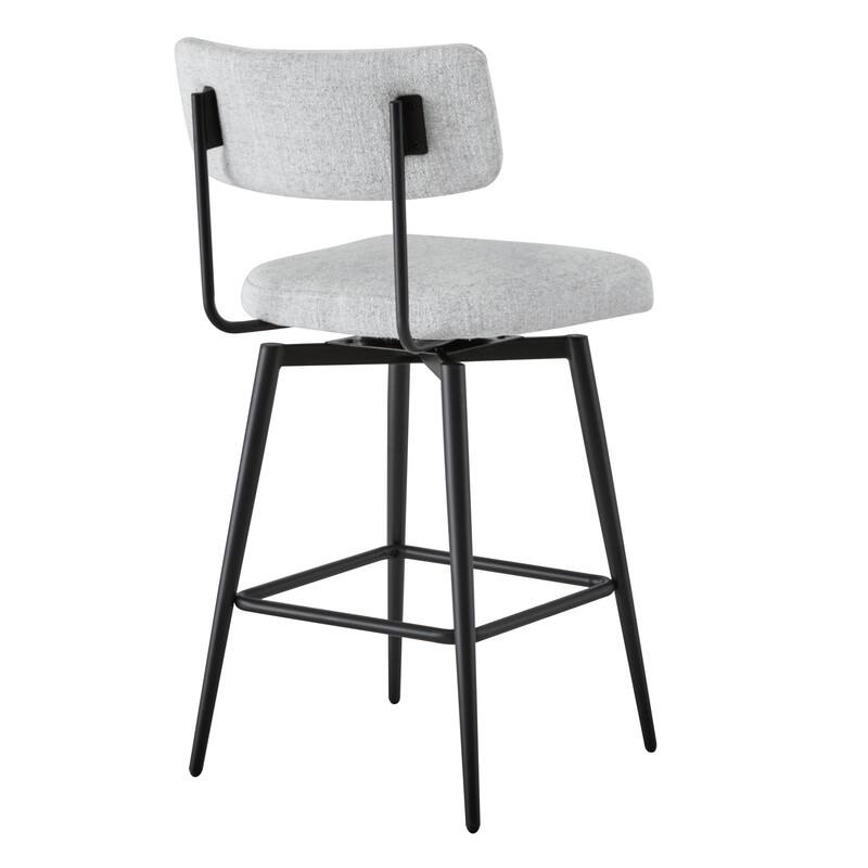 Spruce & Spring Elise Counter Height Swivel Bar Stool Chairs Set with Metal Frame