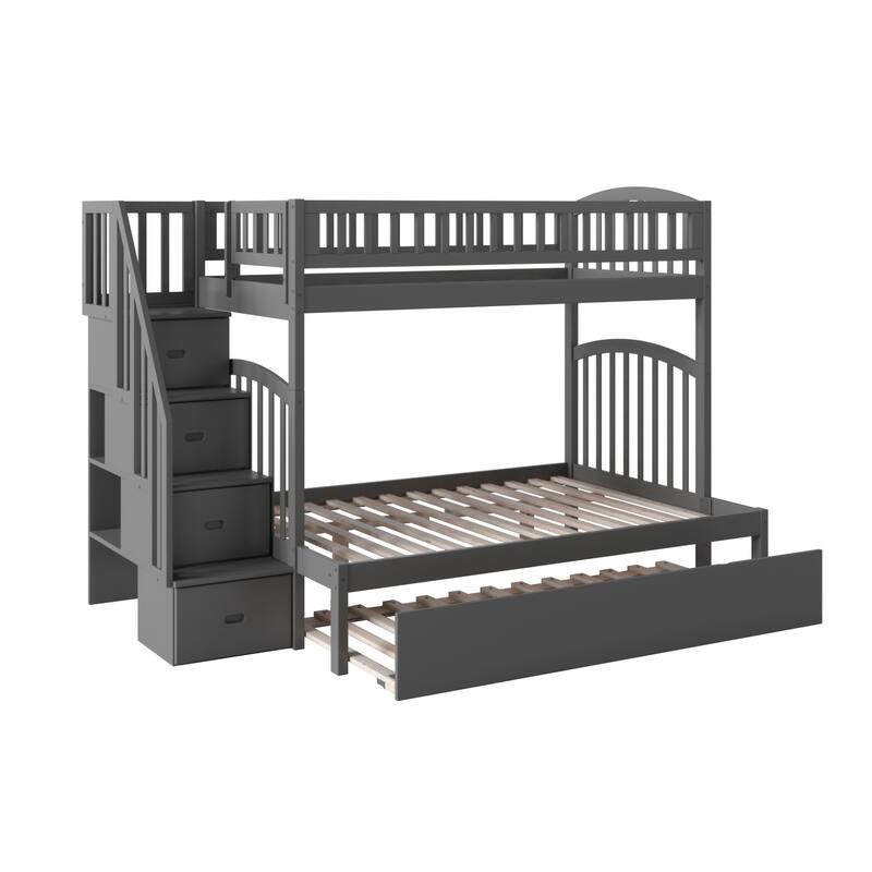 Westbrook Staircase Twin over Full Bunk Bed with Twin Trundle