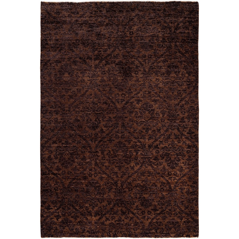 Overdyed One-of-a-Kind Hand-Knotted Area Rug - Brown - 6' 1" x 8' 7"