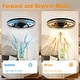 preview thumbnail 6 of 20, 19" RGB Flush Mount Ceiling Fan with Remote, Bladeless Crystal Design, 6-Speed DC Motor, Dimmable LED for Bedroom & Living Room