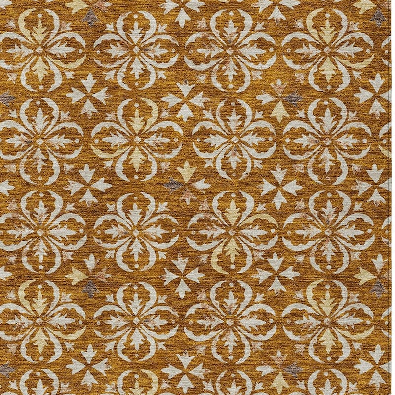 HomeRoots Floral Transitional Rectangle Outdoor Rug