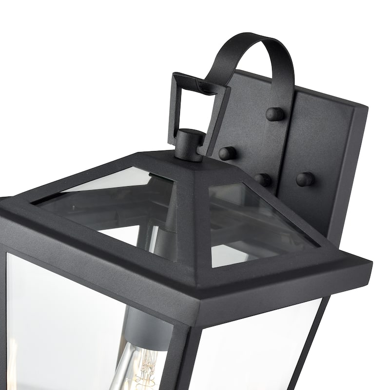 Millennium Lighting Mensun 1 Light Outdoor Wall Sconce in Textured Black