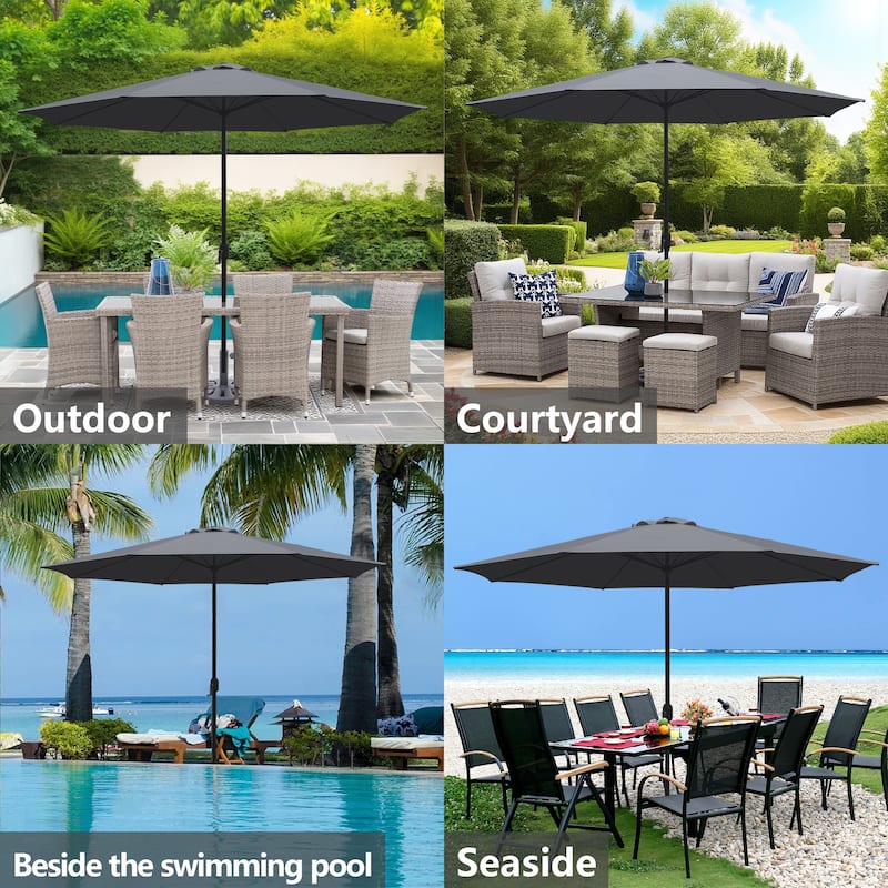 Maypex 11 Feet Round Market Patio Umbrella