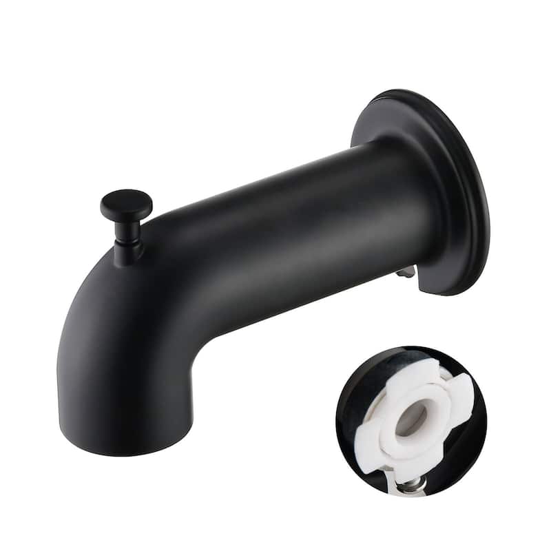 6.22 in. Slip-On Tub Spout/Bathtub Faucet with Diverter 1/2 Inch Slip Fit Connection - Copper Pipe -Matte Black