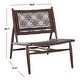 preview thumbnail 17 of 63, SAFAVIEH Bandelier Open Leather Weave Squared Accent Chair. - 26" W x 32" D x 31" H